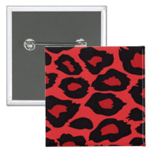 Red Leopard Pin