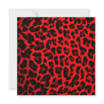 Red Leopard Print Custom Invites