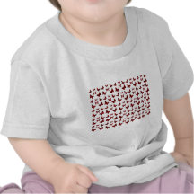 Red Leopard Spots Butterfly Pattern Tshirts