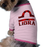 Red Libra Horoscope Symbol pet clothing