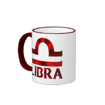 Red Libra Horoscope Symbol Mug