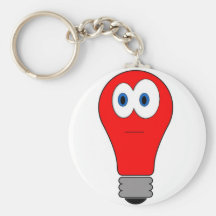Red Light Bulb Key Chains