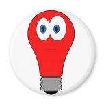 Red Light Bulb Refrigerator Magnet