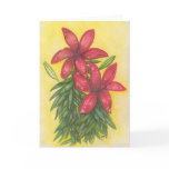 Red Lillies Greeting Card