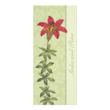 Red Lilly Floral Wedding Invitation