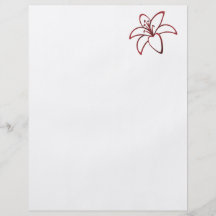 Red Lily Personalized Flyer