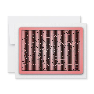 Red Line Maze Invitation by inkles