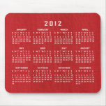 Red Linen Fabric Texture 2012 Calendar Mousepad