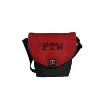 Red Linen Fabric Texture Commuter Bags