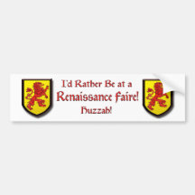 Red Lion Yellow Shield Bumper Sticker