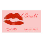Red lip stick print Business Card business cards