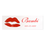 Red lip stick print Business Card business cards