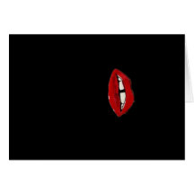 red lips greeting card