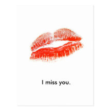 red_lips, I miss you. Post Card