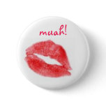 red lips, muah! buttons