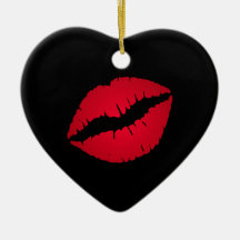 Red Lips Ornament