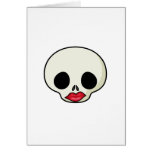 Red Lips Skull Greeting Card