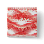 Red Lips Square Button