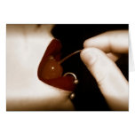 Red Lips Sucking on a Cherry cards