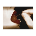 Red Lips Sucking on a Cherry postcards