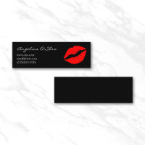 Red Lipstick Skinny Business Card business cards