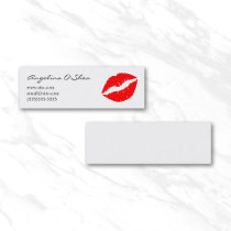 Red Lipstick Skinny Business Card business cards