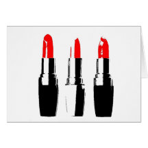 Red Lipstick Tubes Cards