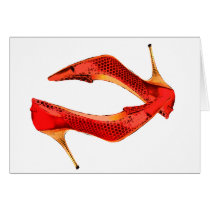 Red Lizard and Wooden Heels