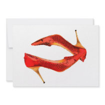 Red Lizard & Wooden Heel