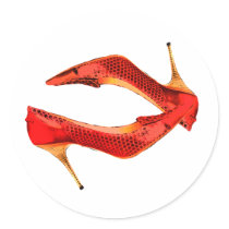 Red Lizard & Wooden Heel
