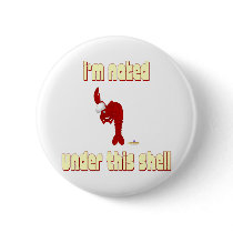 Red Lobster Chef I'm Naked Under This Shell Button