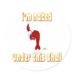 Red Lobster Chef I'm Naked Under This Shell stickers