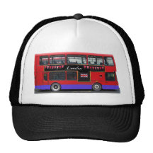 Red London Bus Double Decker Mesh Hats