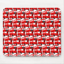 Red London Double Decker Bus Wallpaper Mousemat