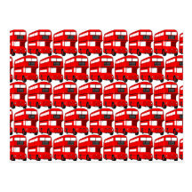 Red London Double Decker Bus Wallpaper Post Card