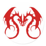 Red Love Dragons stickers
