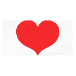 red love heart photo cards