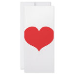 red love heart rack cards