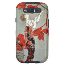 Red Madame Art Deco Design Galaxy SIII Cases