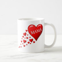Red Mama Hearts Coffee Mug