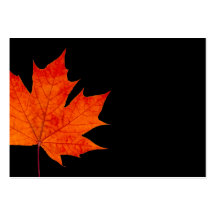 Red maple leaf business card template