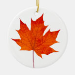 Red maple leaf christmas tree ornaments
