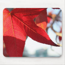 Red Maple Leaf Mousepad