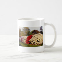 Red Mass of azalea bushes beautifies grounds flowe Mug