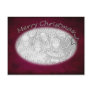 Red Merry Christmas Star Template Post Card