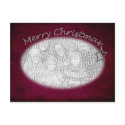 Red Merry Christmas Star Template postcards