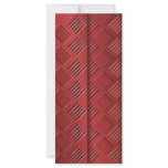 Red Metal Sheet rack cards