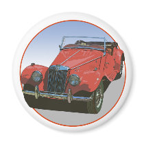 Red MG TF Fridge Magnets