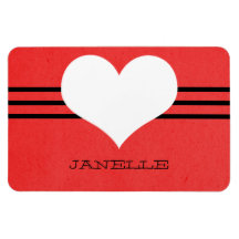 Red Modern Heart Flexi Magnet