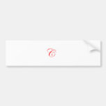 Red Monogram C Bumper Stickers